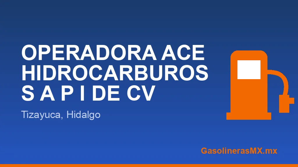 OPERADORA ACE HIDROCARBUROS S A P I DE CV OPERADORA ACE HIDROCARBUROS S A P I DE CV