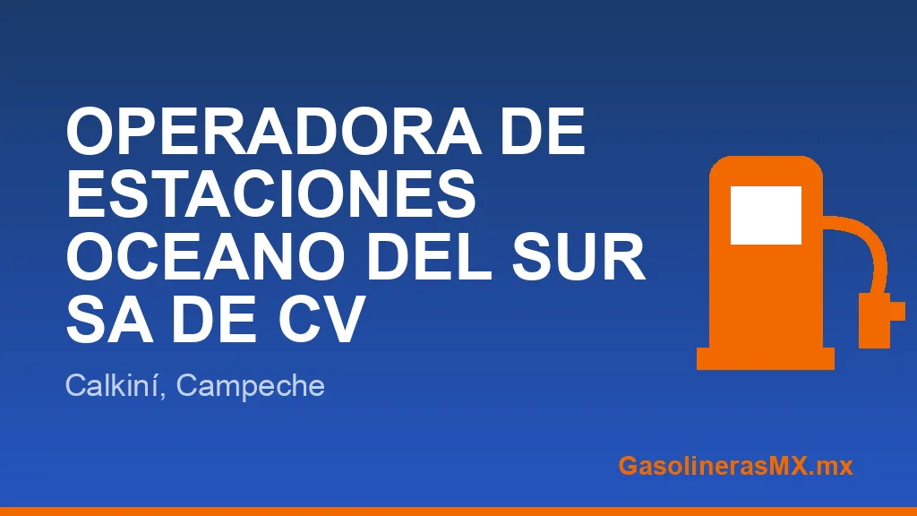 OPERADORA DE ESTACIONES OCEANO DEL SUR SA DE CV OPERADORA DE ESTACIONES OCEANO DEL SUR SA DE CV