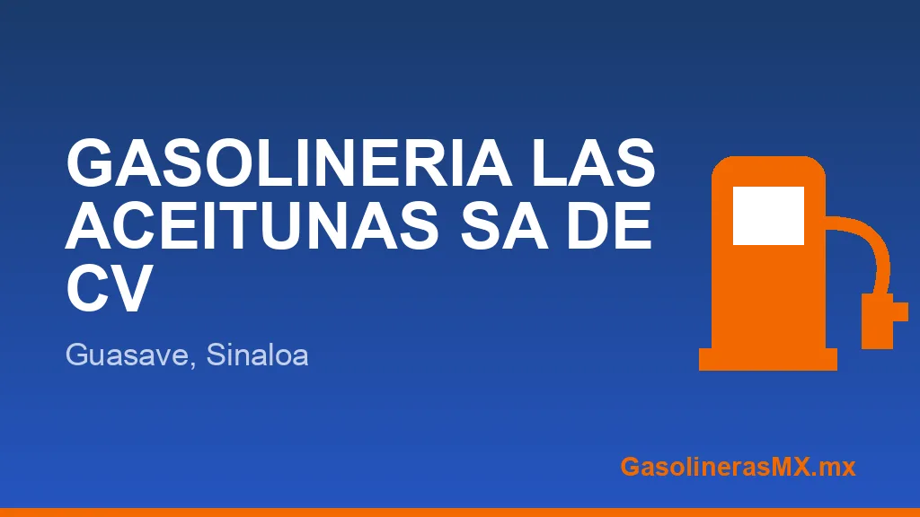 GASOLINERIA LAS ACEITUNAS SA DE CV GASOLINERIA LAS ACEITUNAS SA DE CV