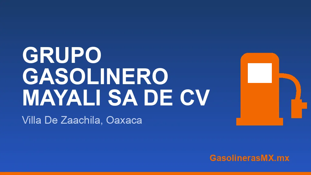 GRUPO GASOLINERO MAYALI SA DE CV GRUPO GASOLINERO MAYALI SA DE CV